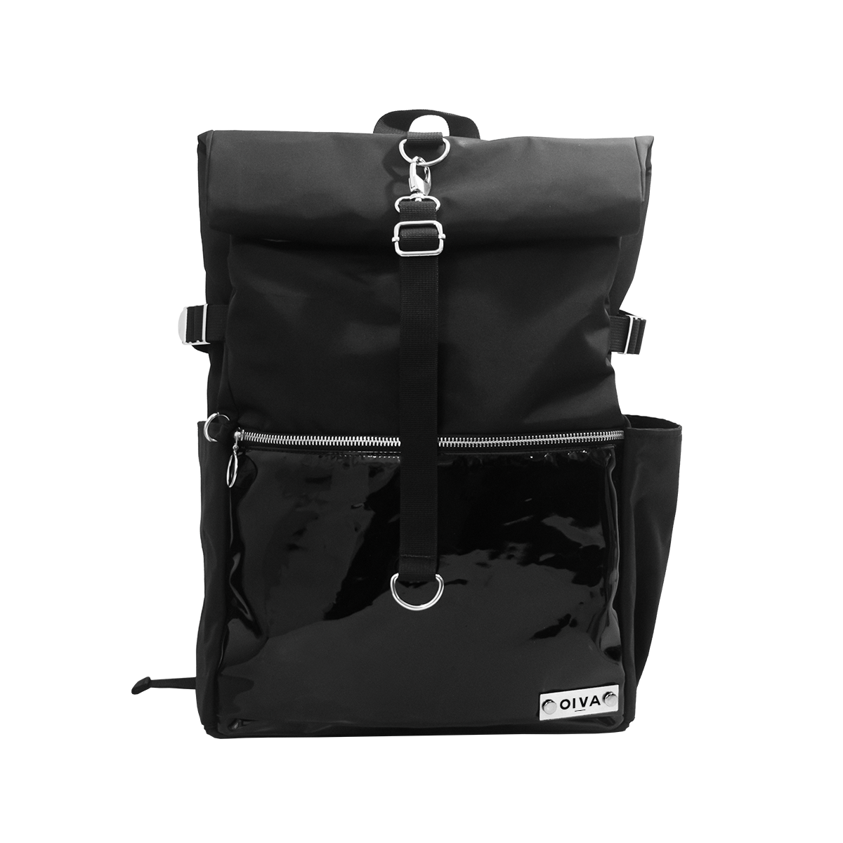 Mochila Mandy Negra Charol