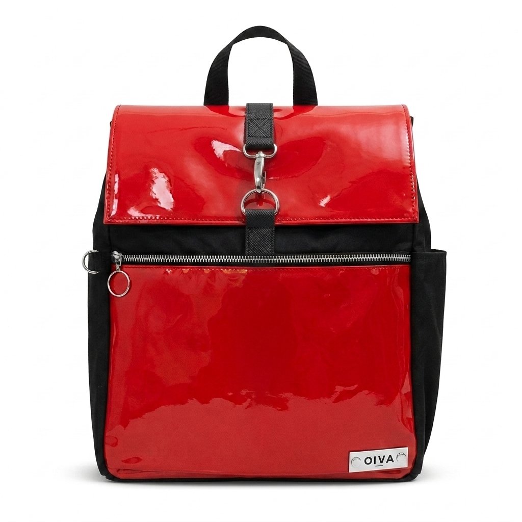 Mochila Kalmar Roja Charol