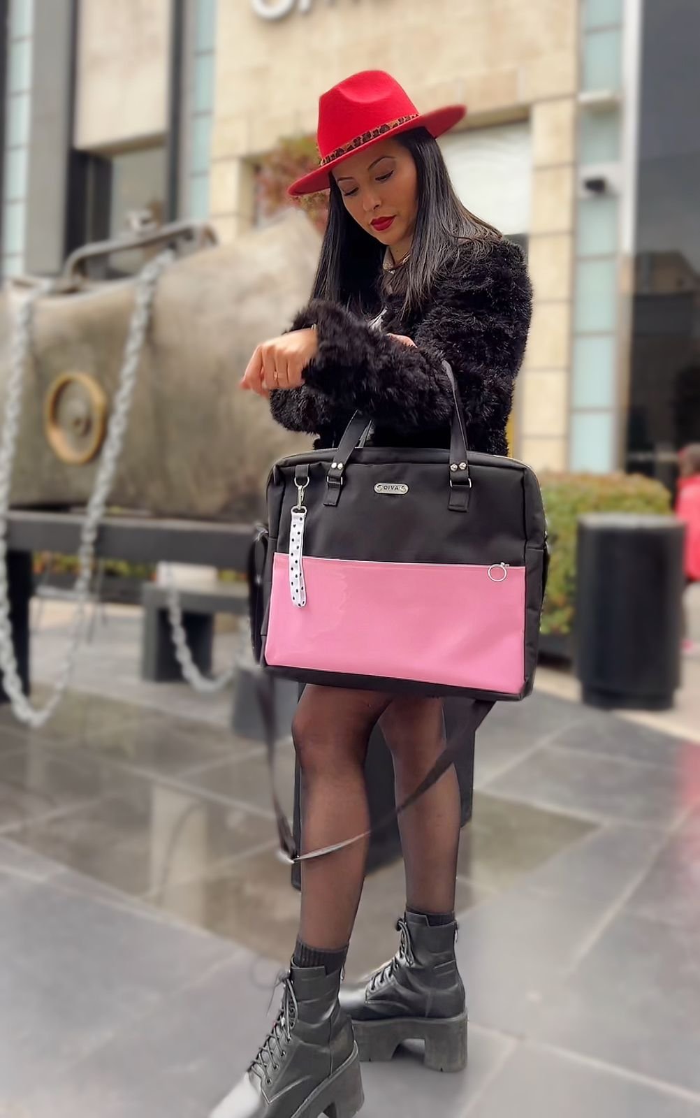 Bolso Alem Rosado Charol — foto 2