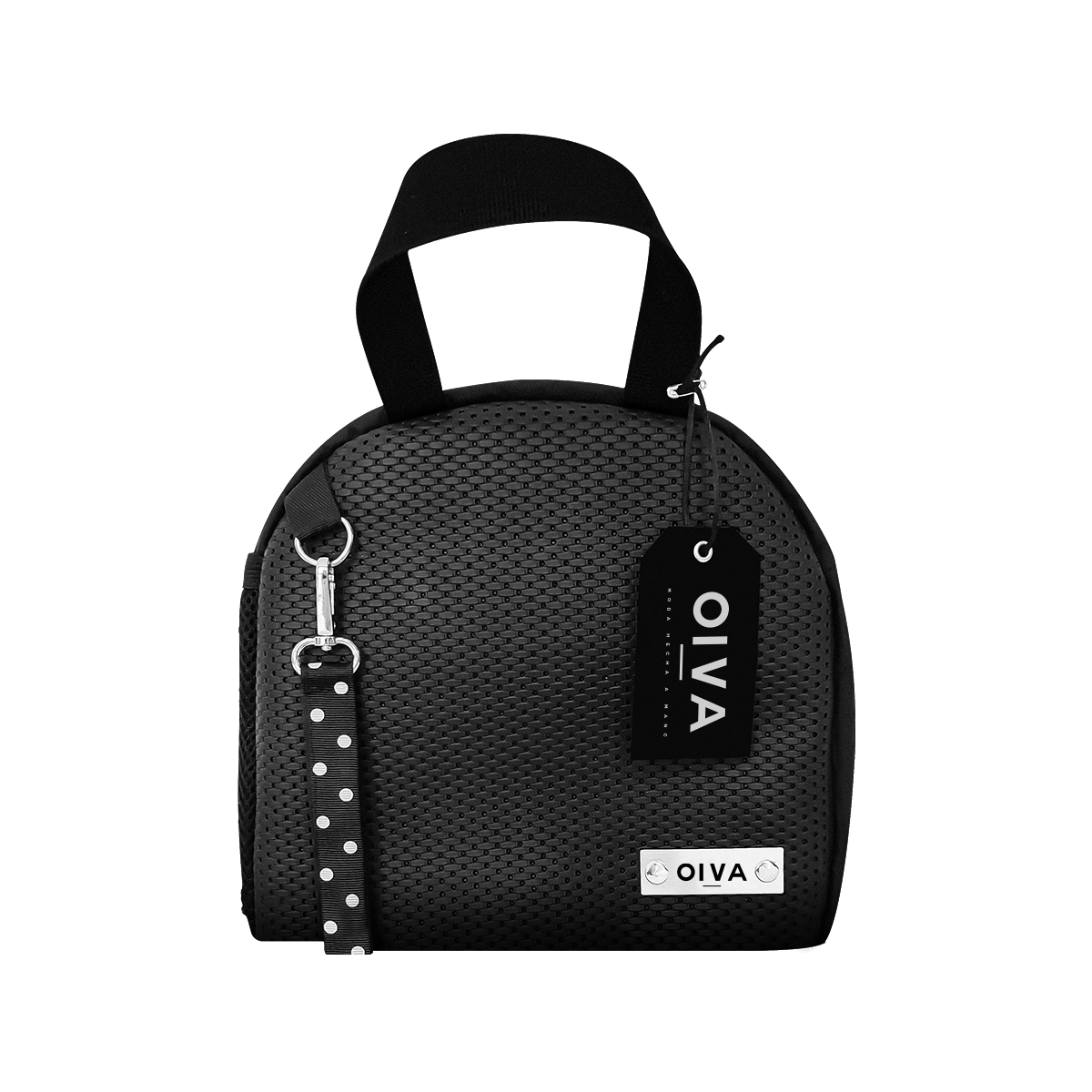 Cartera Falun Negra Acanalada
