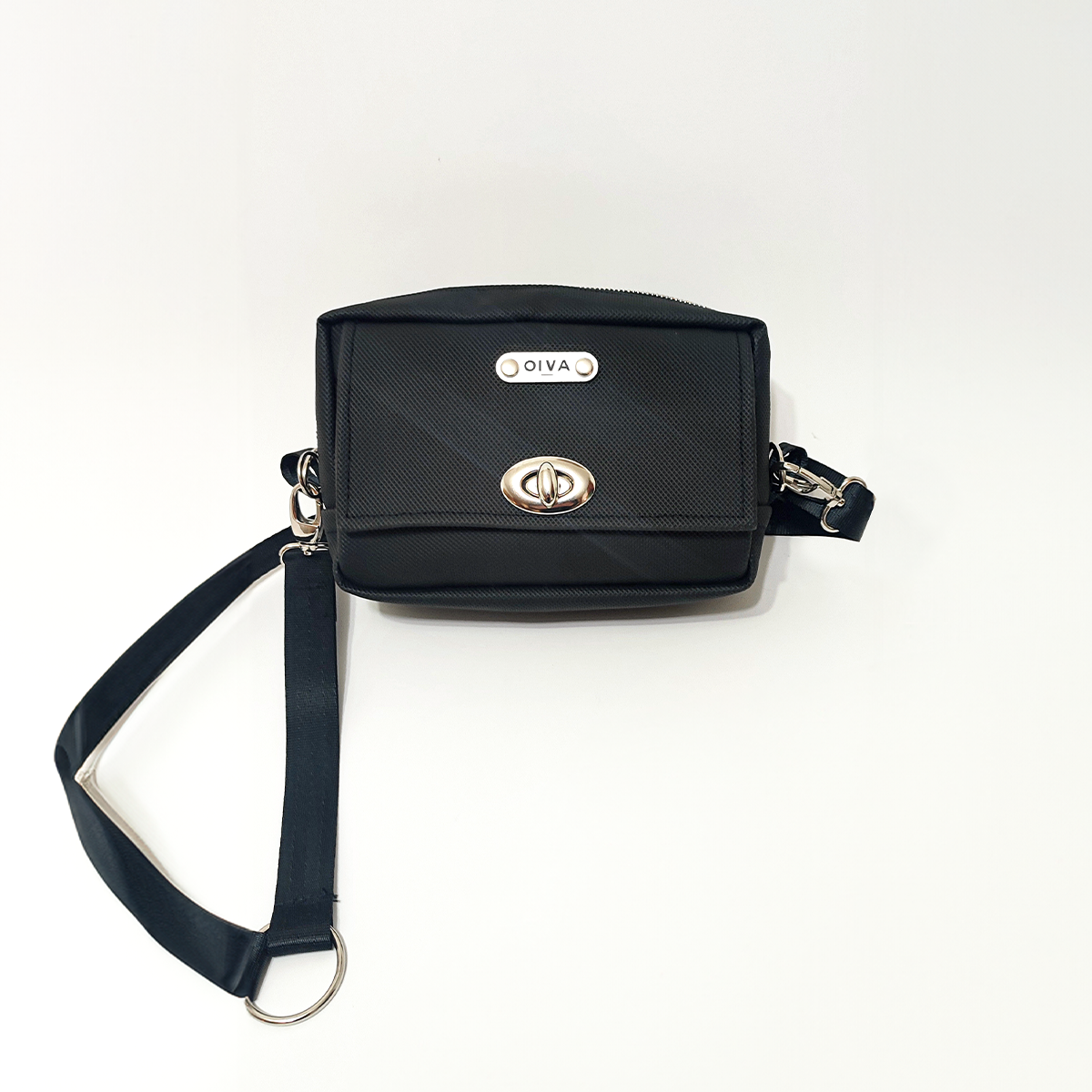 Cartera Kosta Negra Acanalada
